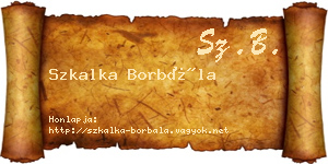 Szkalka Borbála névjegykártya