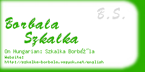 borbala szkalka business card